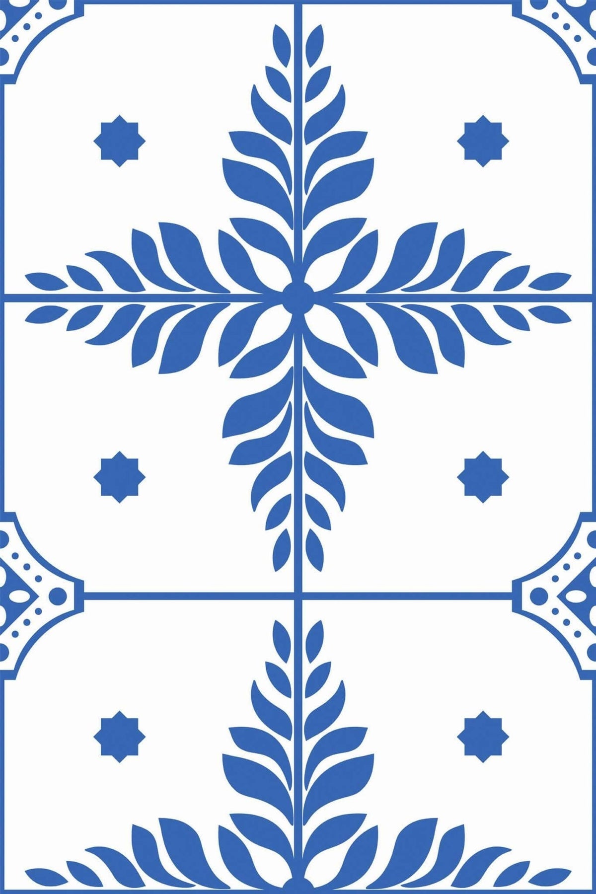 Grands Carreaux Bleu Cobalt, le motif seul