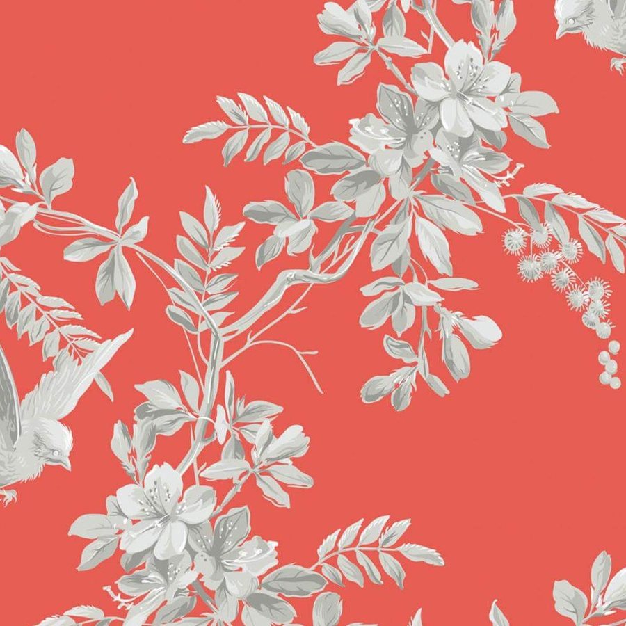 Branches et Oiseaux Corail, le motif seul
