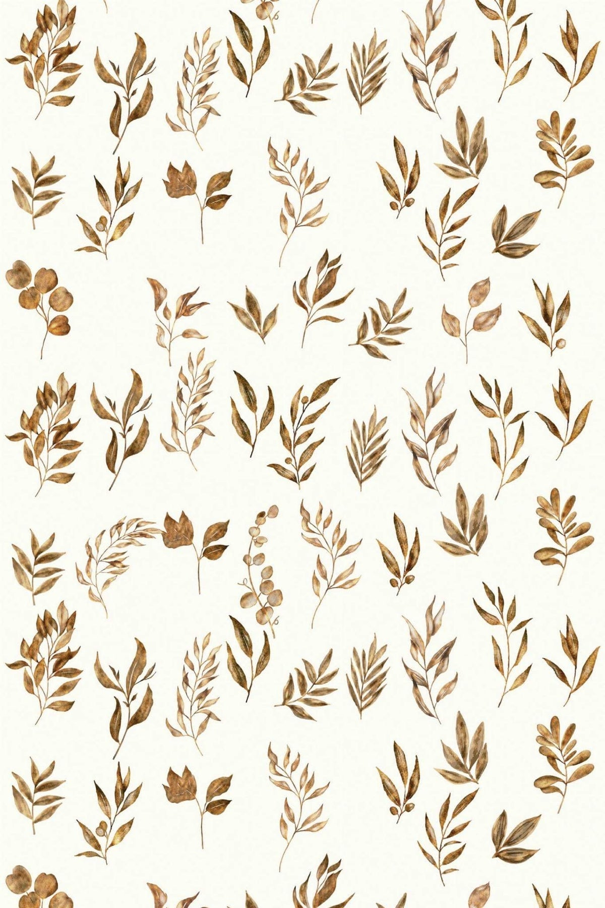 Rameaux d'Automne Brun Doré, le motif seul