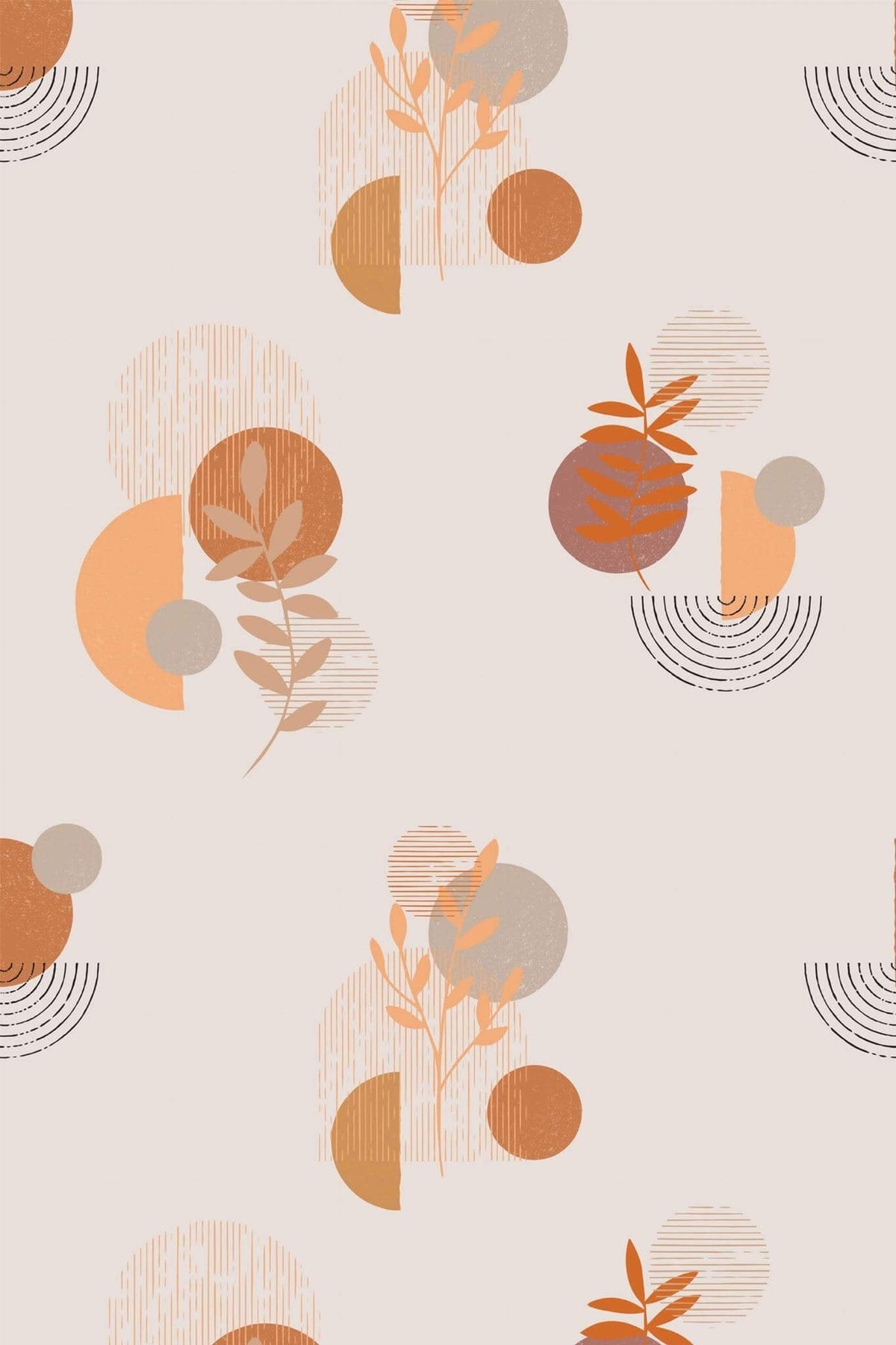 Cercles et Rameaux Terracotta, le motif seul