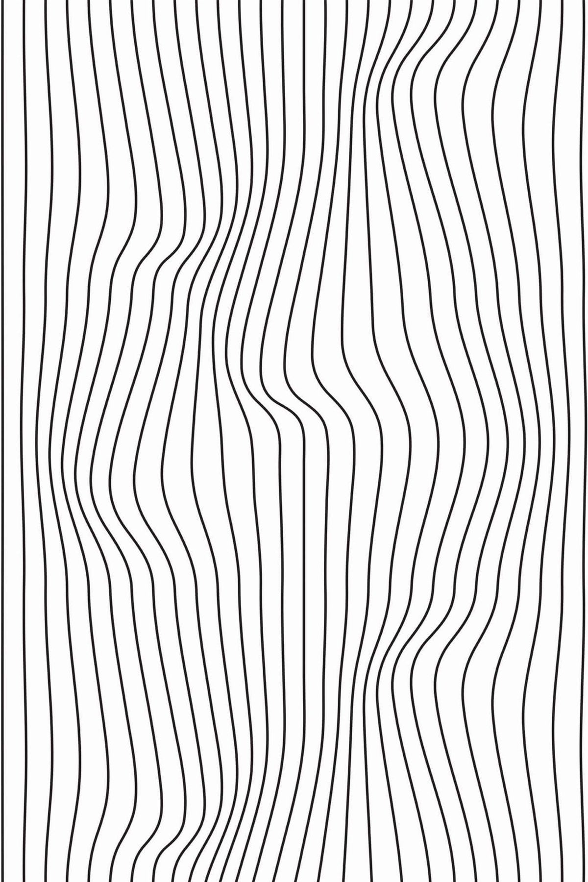 Lignes Ondulées Encre Noire, aperçu aux dimensions saisies