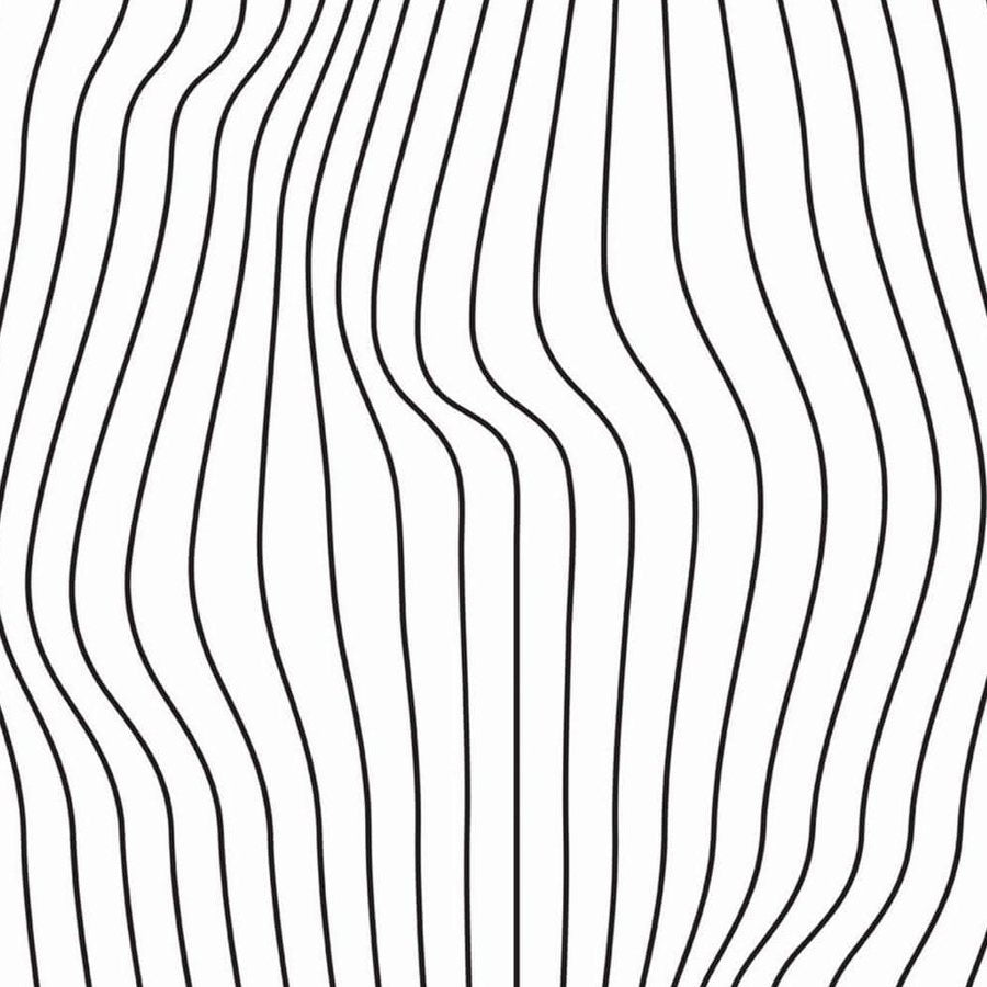 Gros plan de l'impression : un faisceau de lignes serrées et l'écart blanc qui suit.