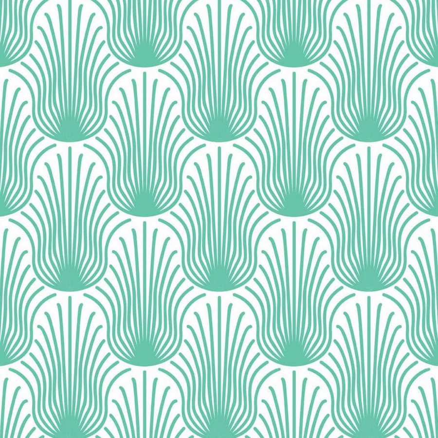 Gros plan sur l'impression : les lignes turquoise qui rayonnent depuis la goutte pleine d'une plume.