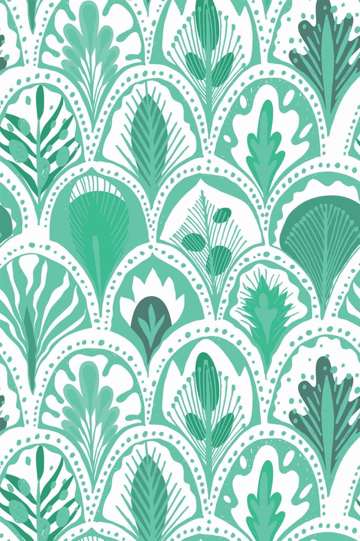 Écailles Feuillues Vert Jade, aperçu aux dimensions saisies