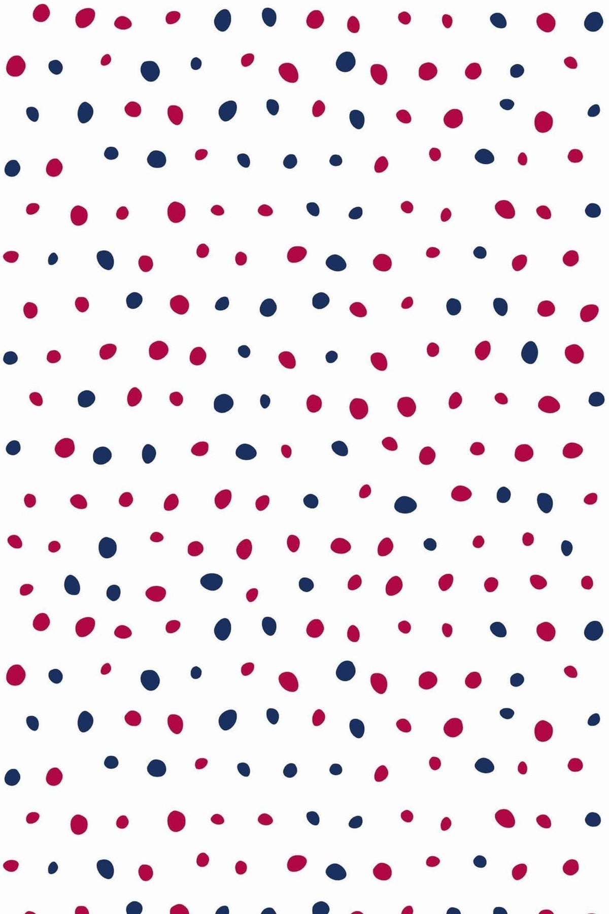 Pois Peints Framboise et Marine, le motif seul