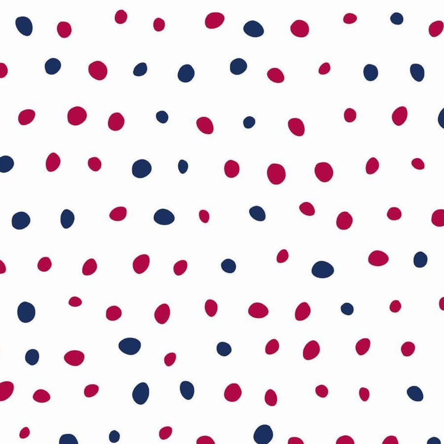 Pois Peints Framboise et Marine, le motif seul