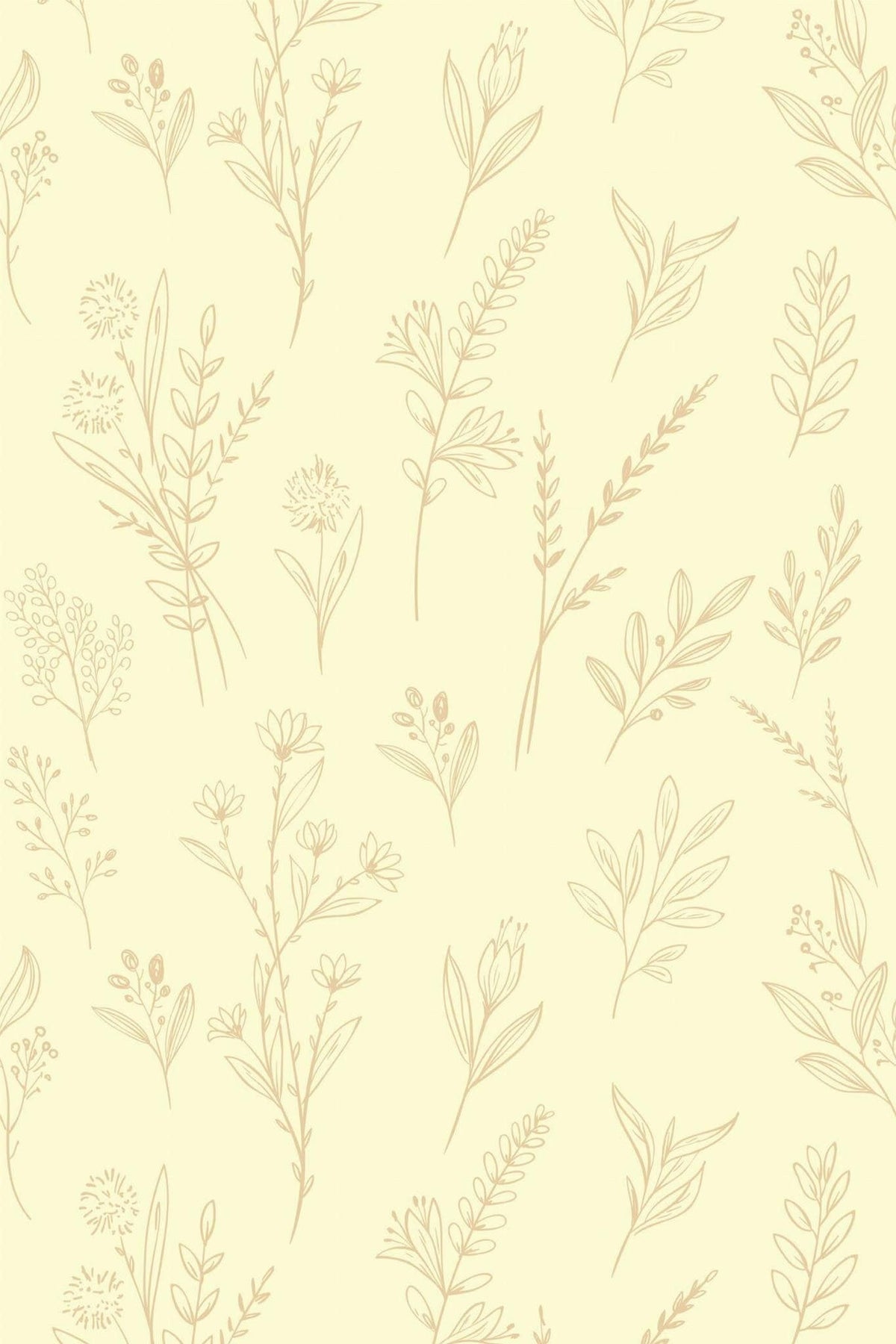 Herbier Doré sur Crème, le motif seul