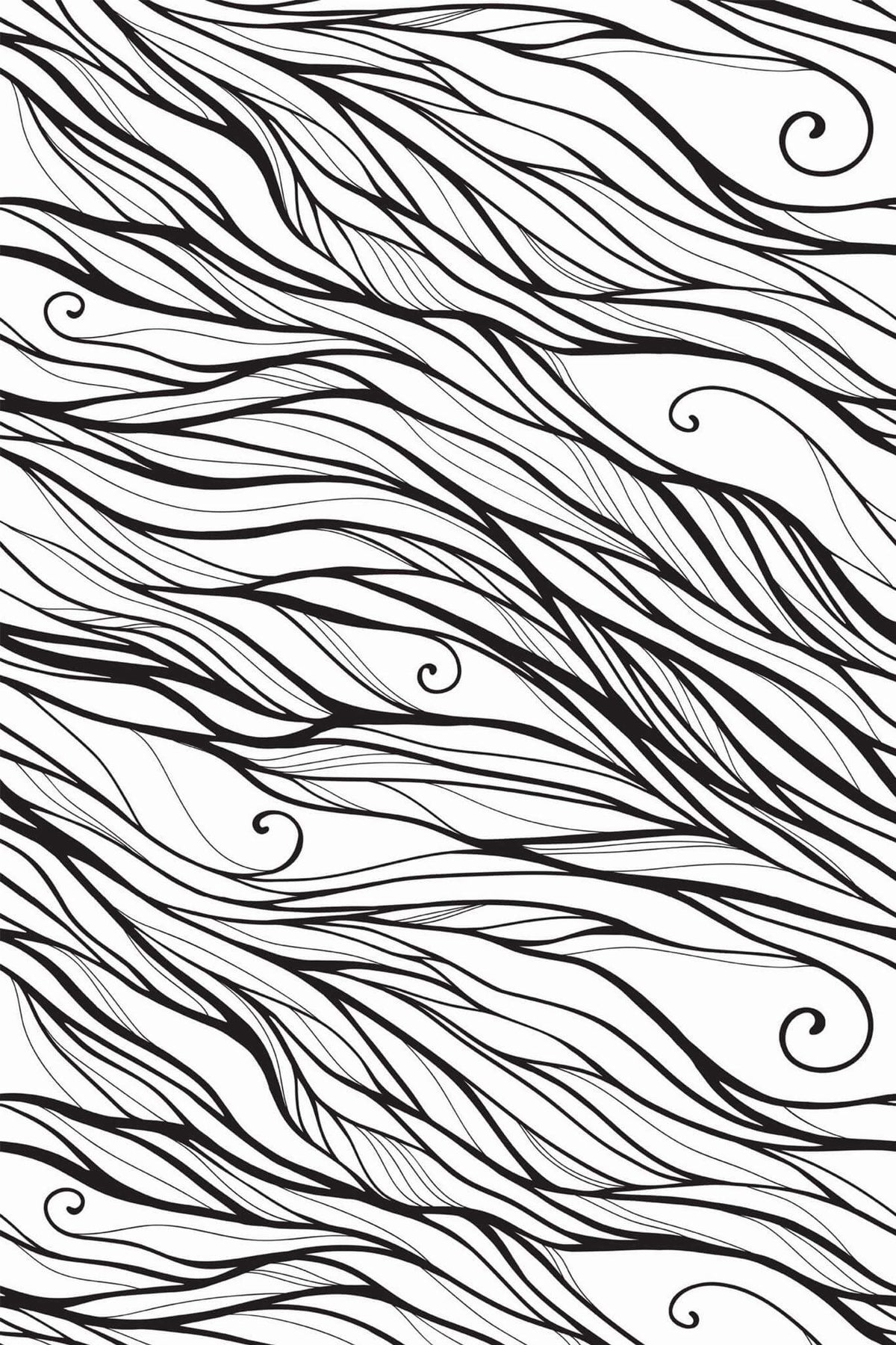 Mèches d'Encre Noire, le motif seul