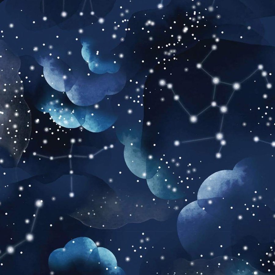Ciel Étoilé Bleu Nuit, le motif seul