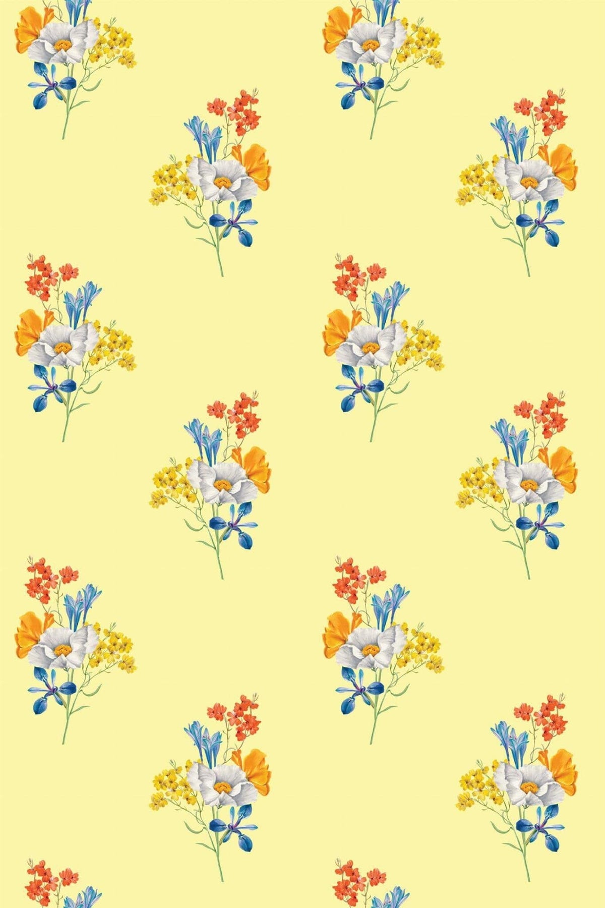 Bouquets Champêtres Jaune Pâle, aperçu aux dimensions saisies