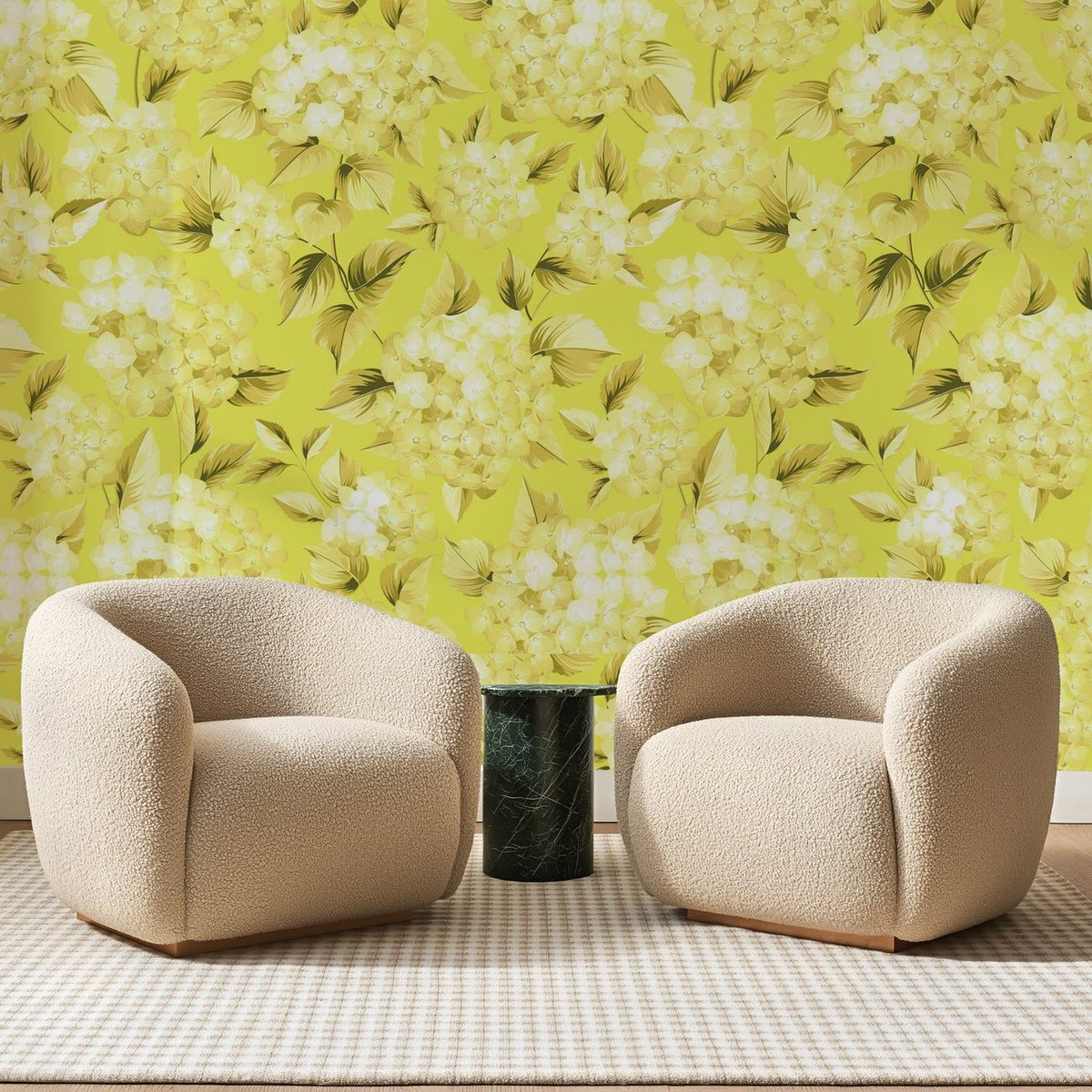 Hortensias Jaune Citron, en situation