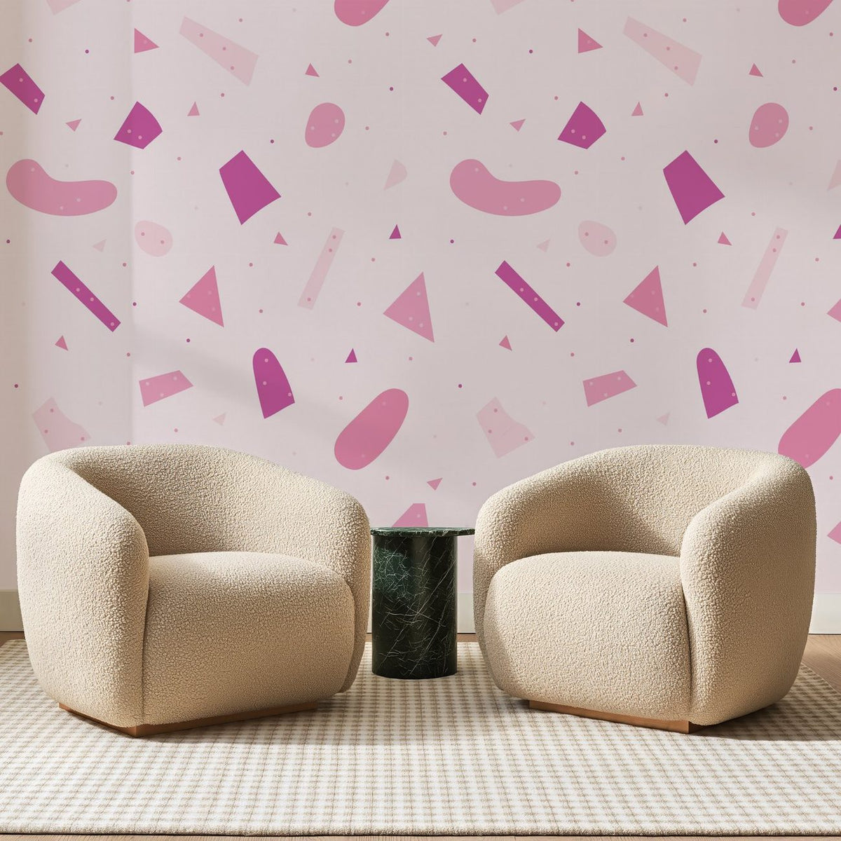 Terrazzo Rose Fuchsia, en situation