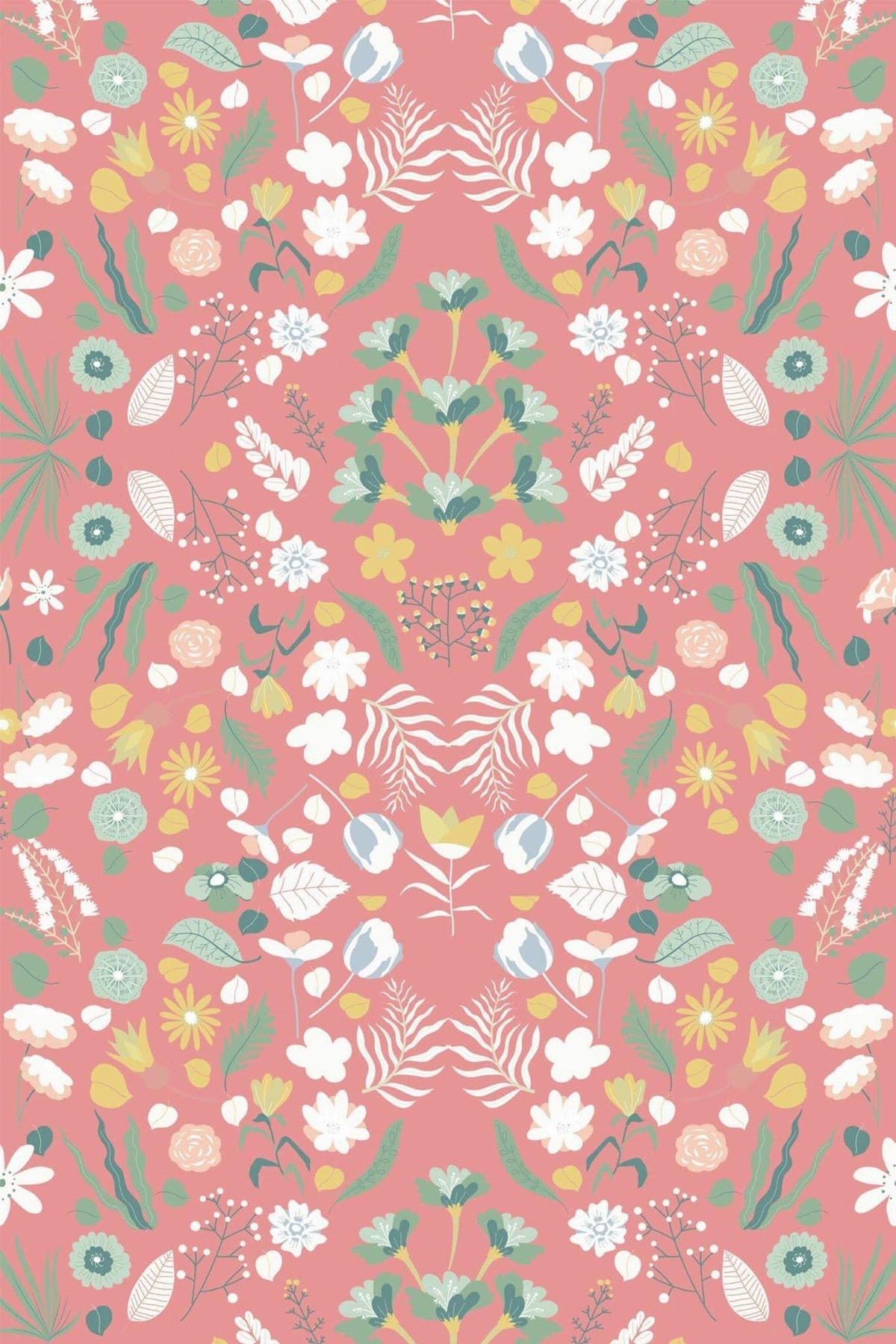 Jardin Miroir Rose Corail, le motif seul