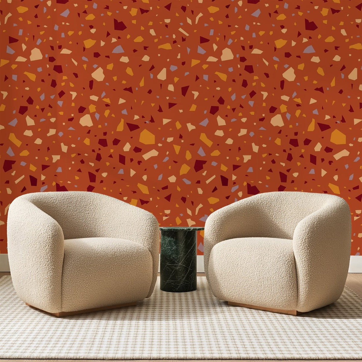 Éclats de Terrazzo Terre Cuite, en situation