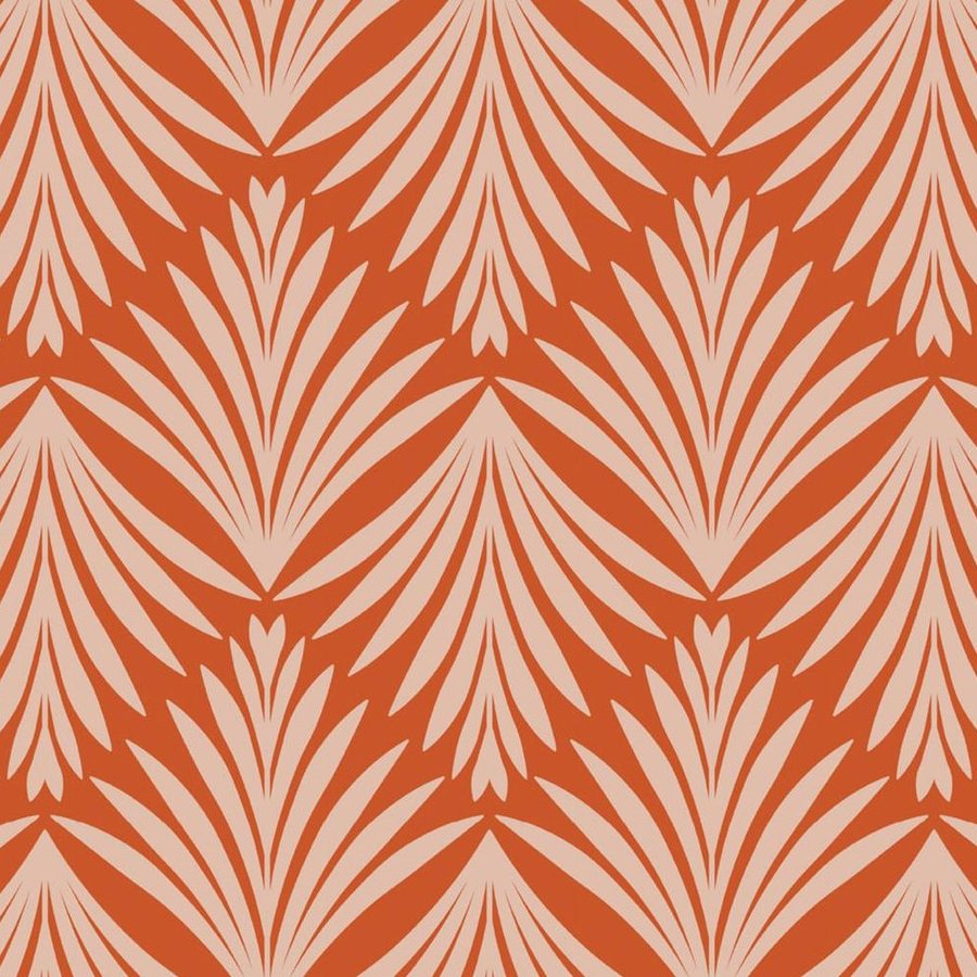 Palmes Art Déco Terre Cuite, le motif seul
