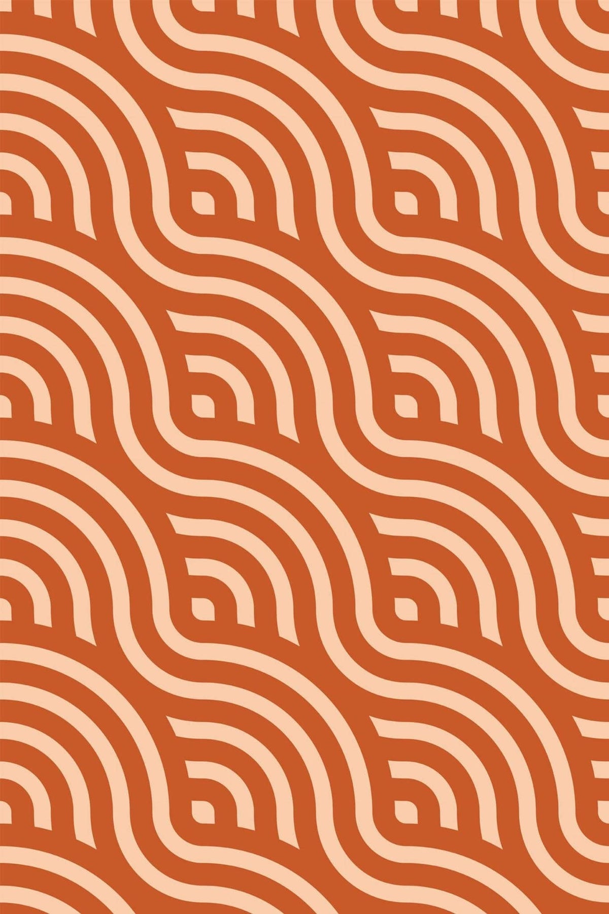 Vagues Entrelacées Terre Cuite, aperçu aux dimensions saisies