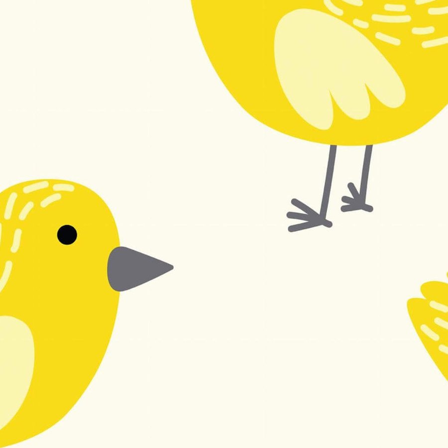 Gros plan sur l'impression : les traits blancs de l'aile d'un oiseau et son œil noir.