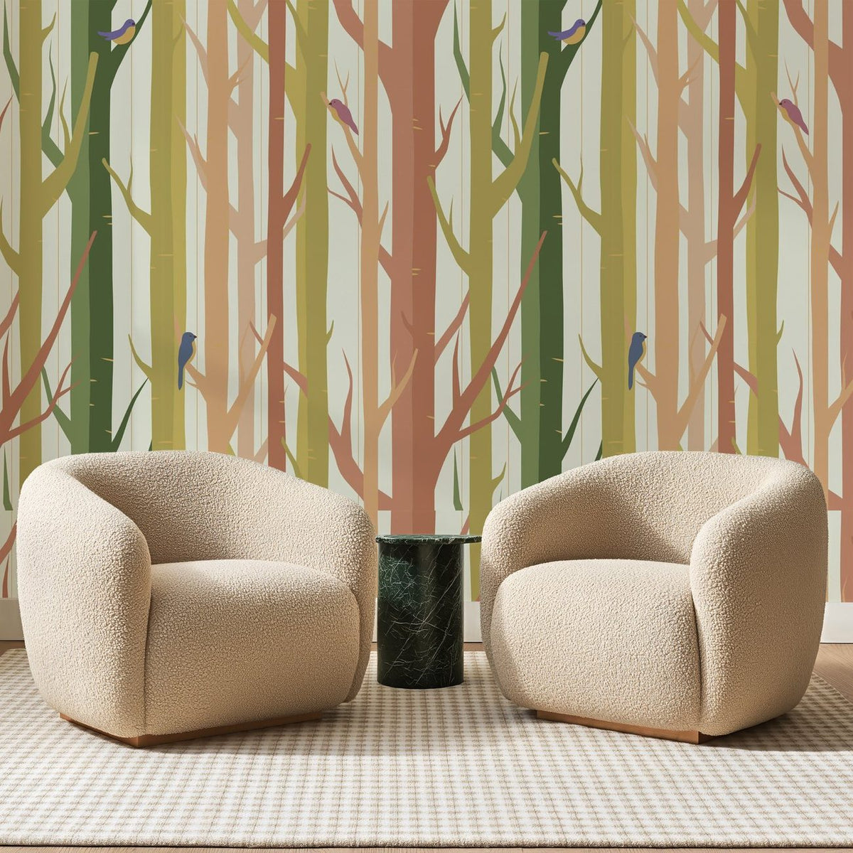 Forêt d'Arbres Nus Terracotta, en situation