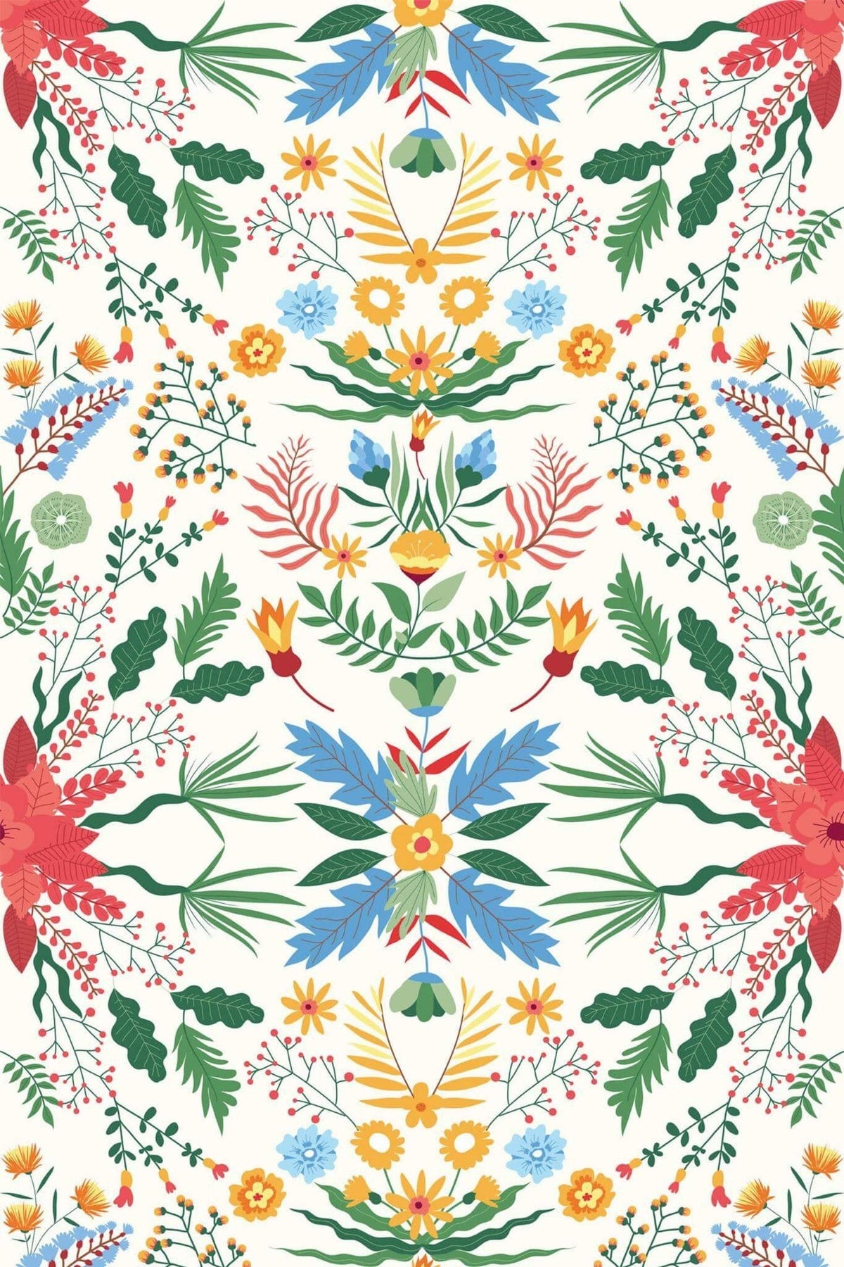 Jardin Folklorique Crème, le motif seul