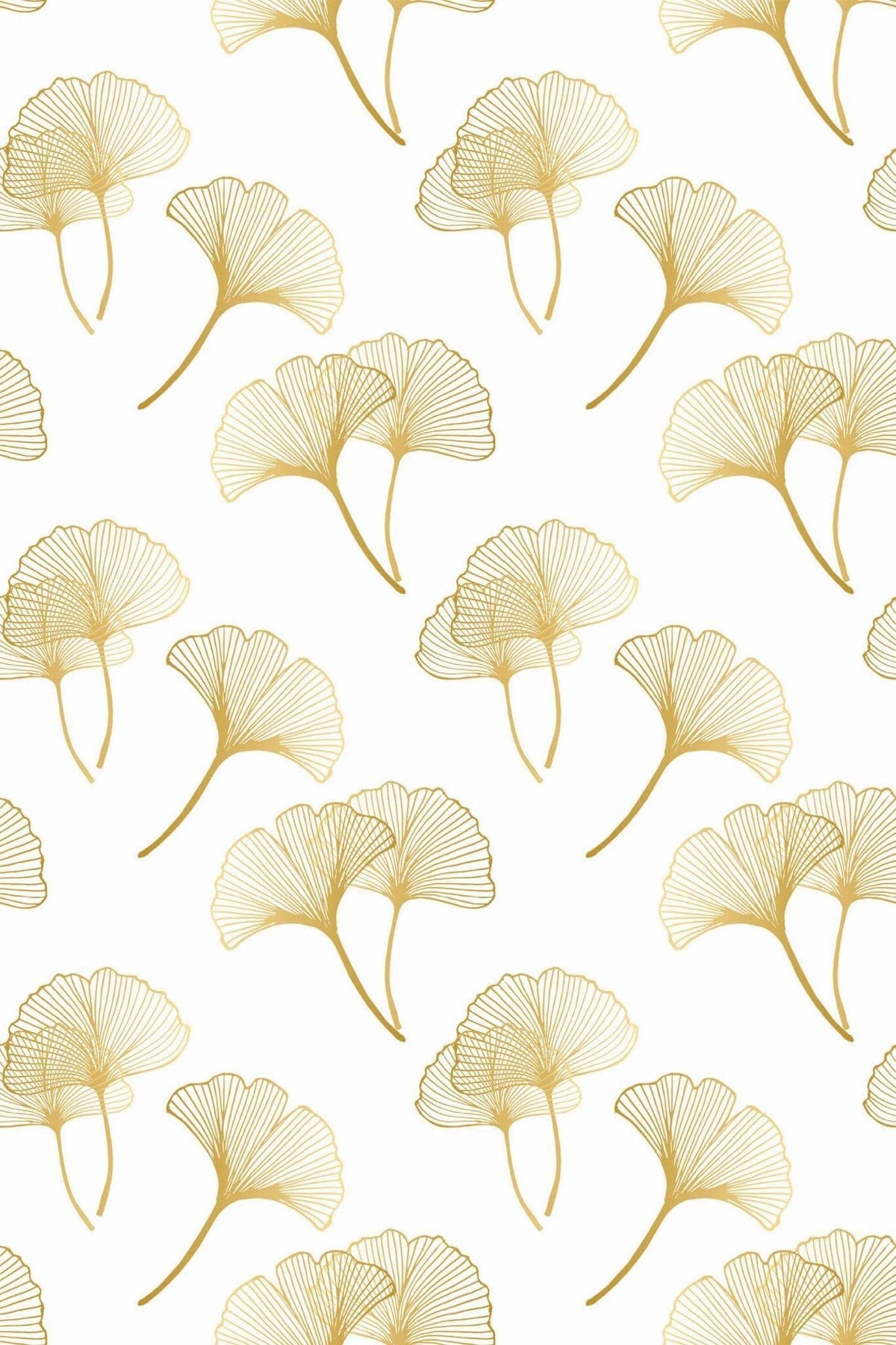 Feuilles de Ginkgo Dorées, le motif seul