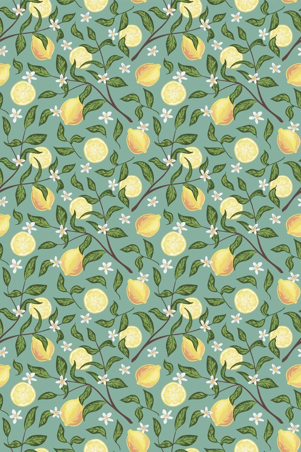 Citrons sur Vert d'Eau, aperçu aux dimensions saisies