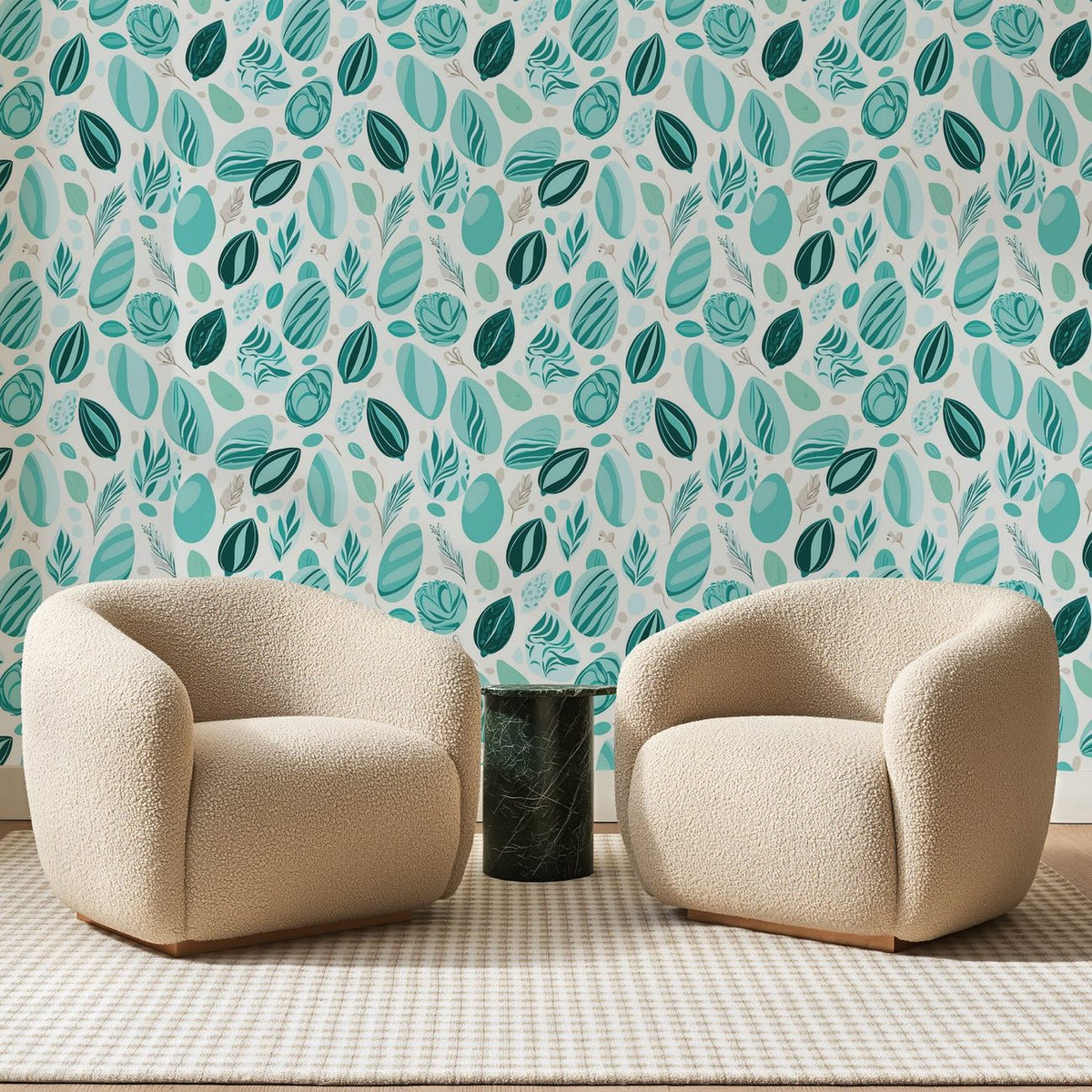 Feuillages Marins Turquoise, en situation