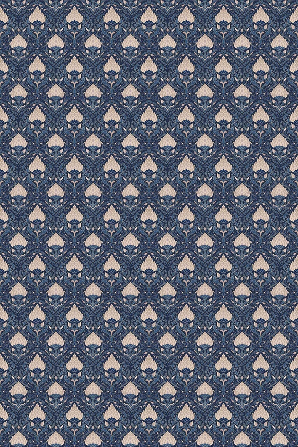 Damas de Protéas Bleu Nuit, aperçu aux dimensions saisies