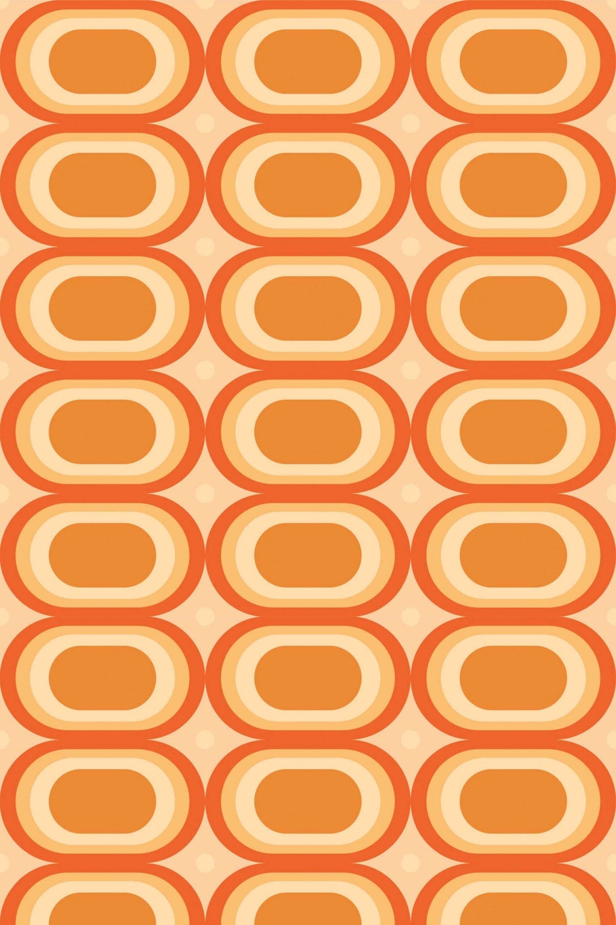 Ovales Emboîtés Orange Vif, aperçu aux dimensions saisies