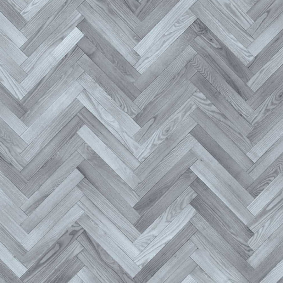Gros plan de l'impression : veinage et nœud d'une lame gris perle, joint net avec la lame voisine plus soutenue.
