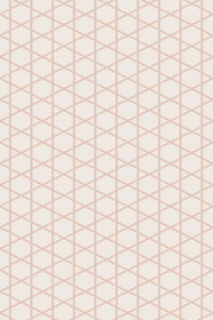 Treillis de triangles et d'hexagones rose poudré sur fond blanc rosé.
