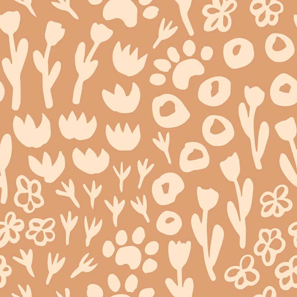 Prairie Naïve Terracotta Clair, le motif seul