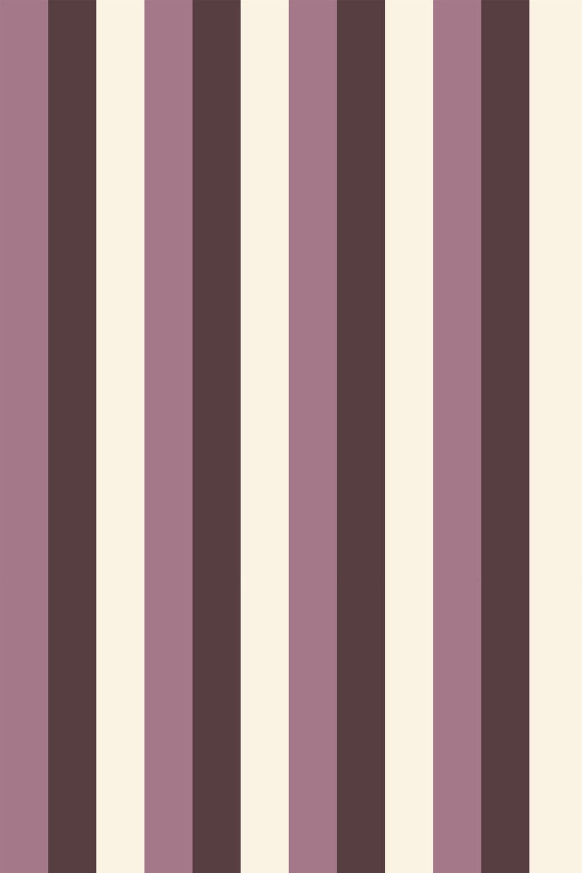 Rayures Larges Rose et Prune, le motif seul