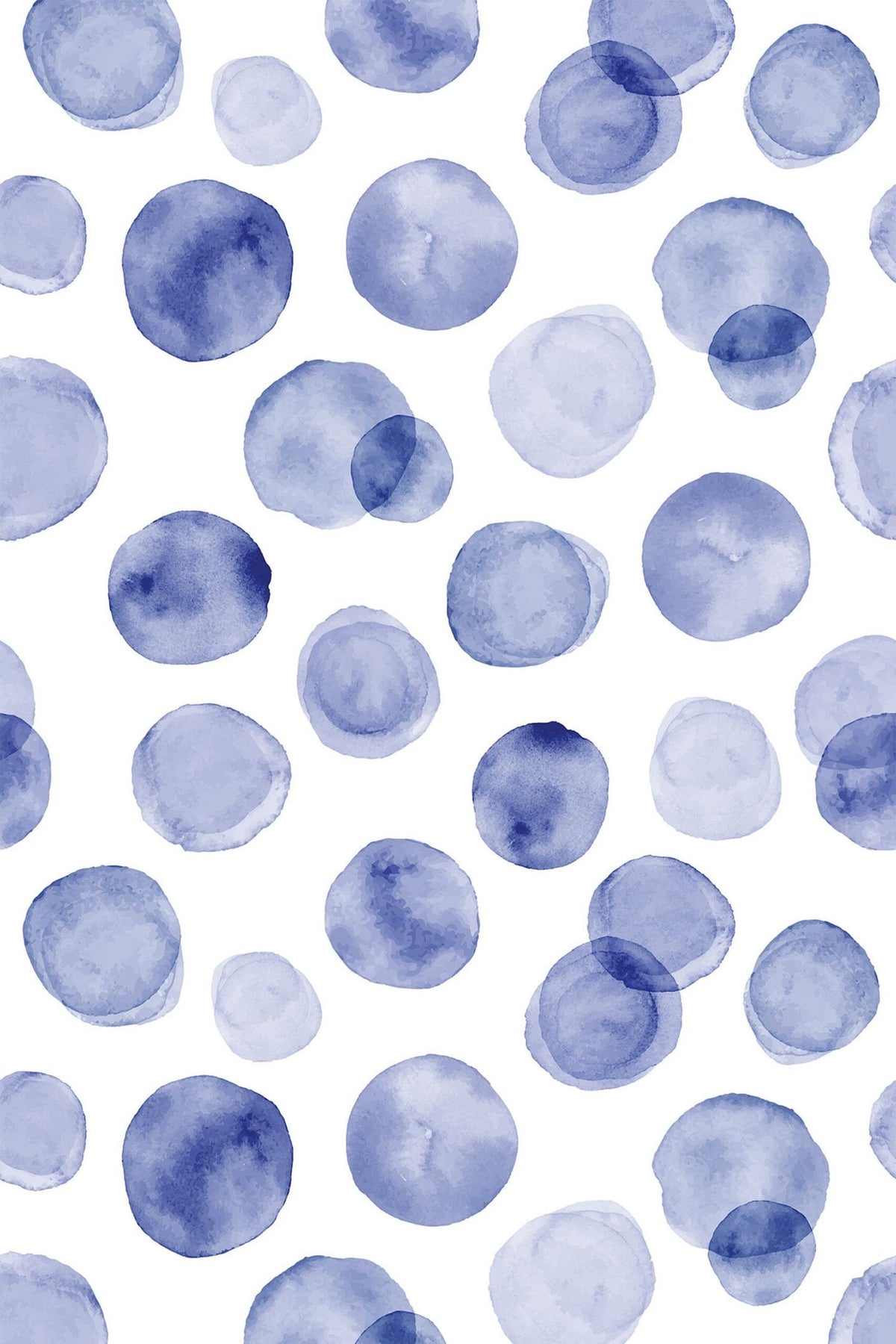 Pois à l'Aquarelle Indigo, le motif seul