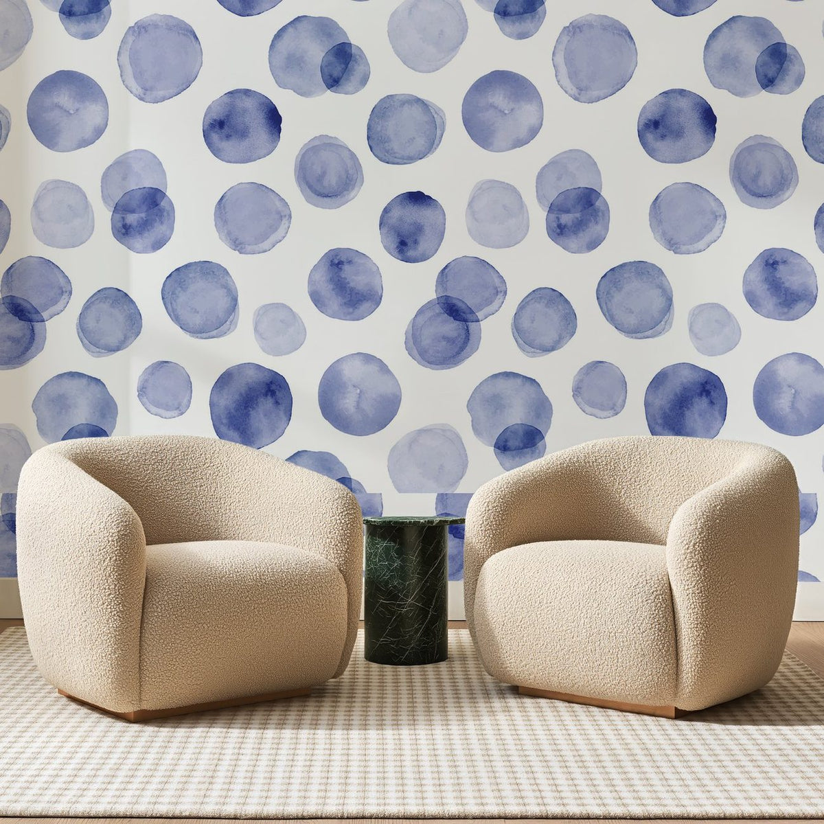 Pois à l'Aquarelle Indigo, en situation