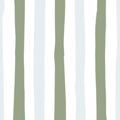 Gros plan de l'impression : le bord ondulé d'une bande verte et les traces de brosse dans la couleur.