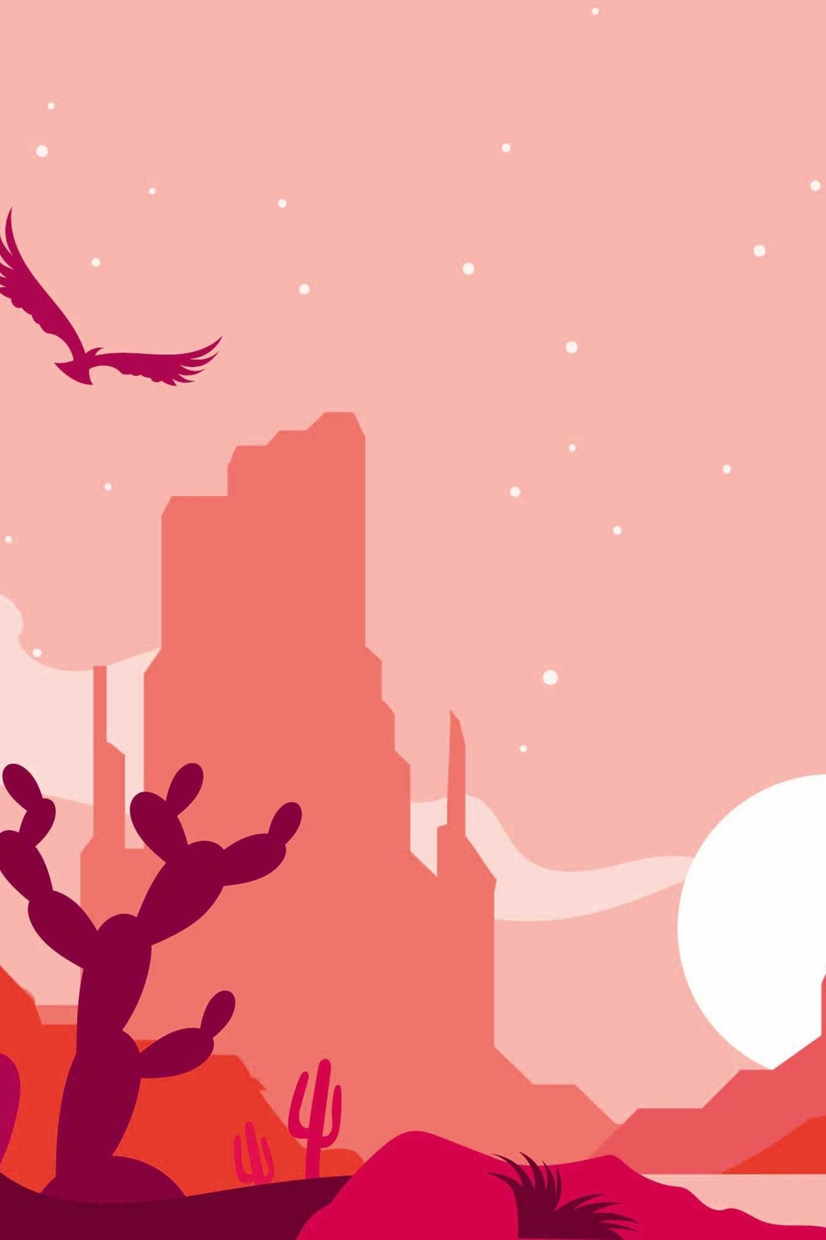 Désert Rose et Lune Blanche, le motif seul