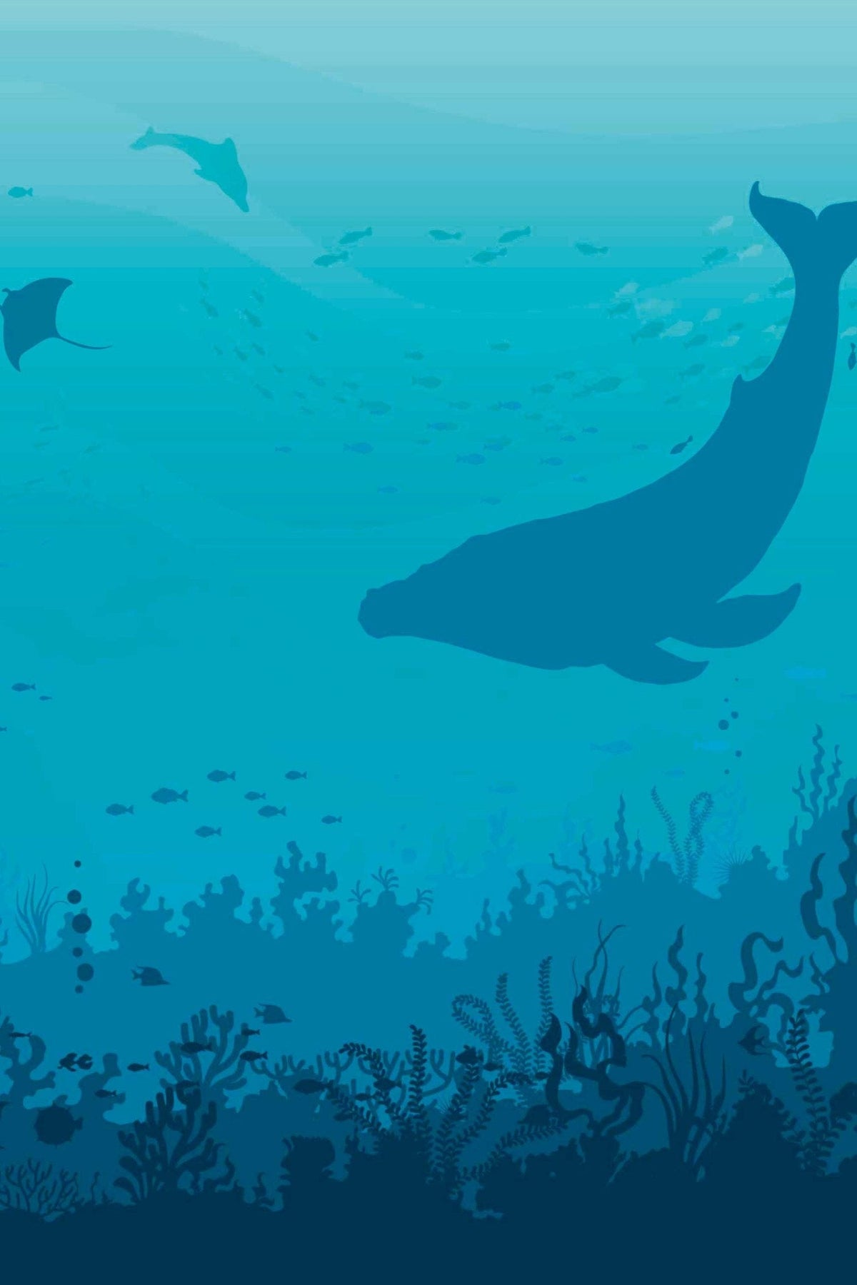 Fonds Marins Bleu Turquoise, aperçu aux dimensions saisies