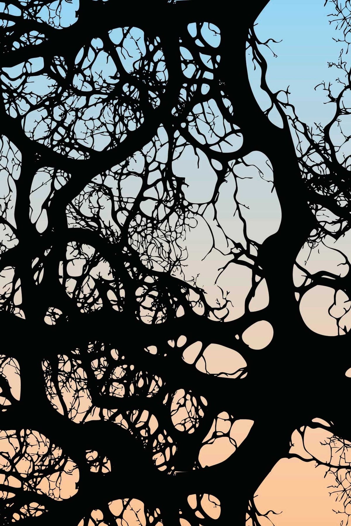 Branches Noires au Crépuscule, le motif seul