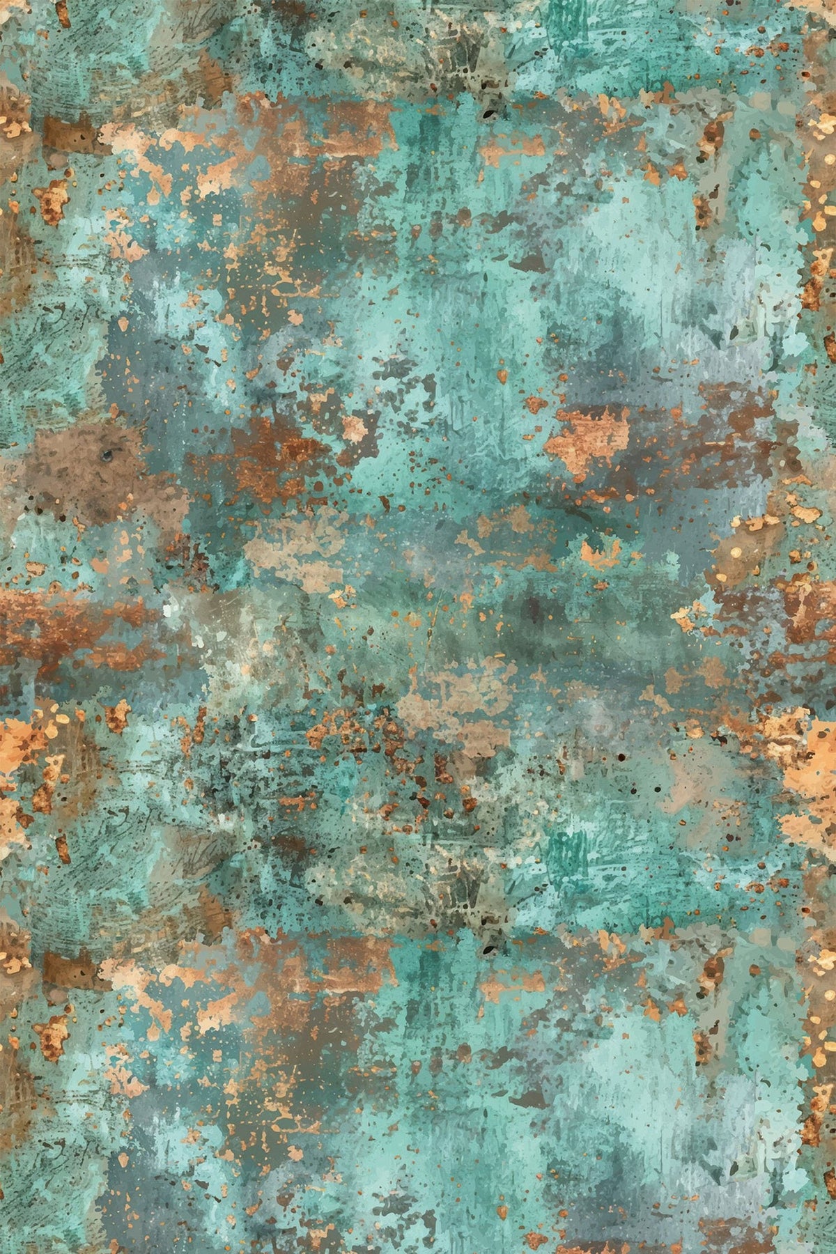 Patine de Cuivre Turquoise, le motif seul