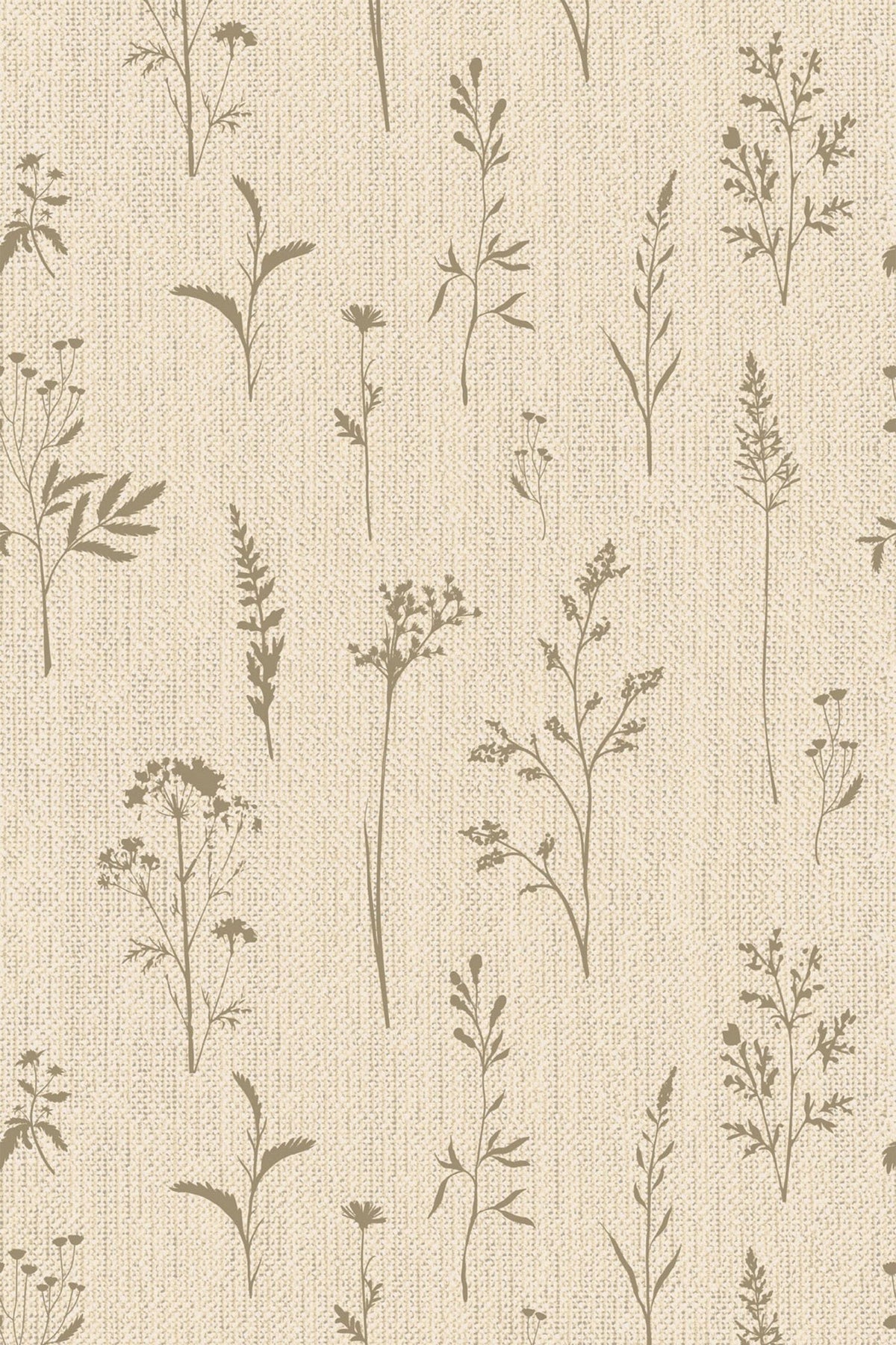 Graminées sur Toile Beige, le motif seul