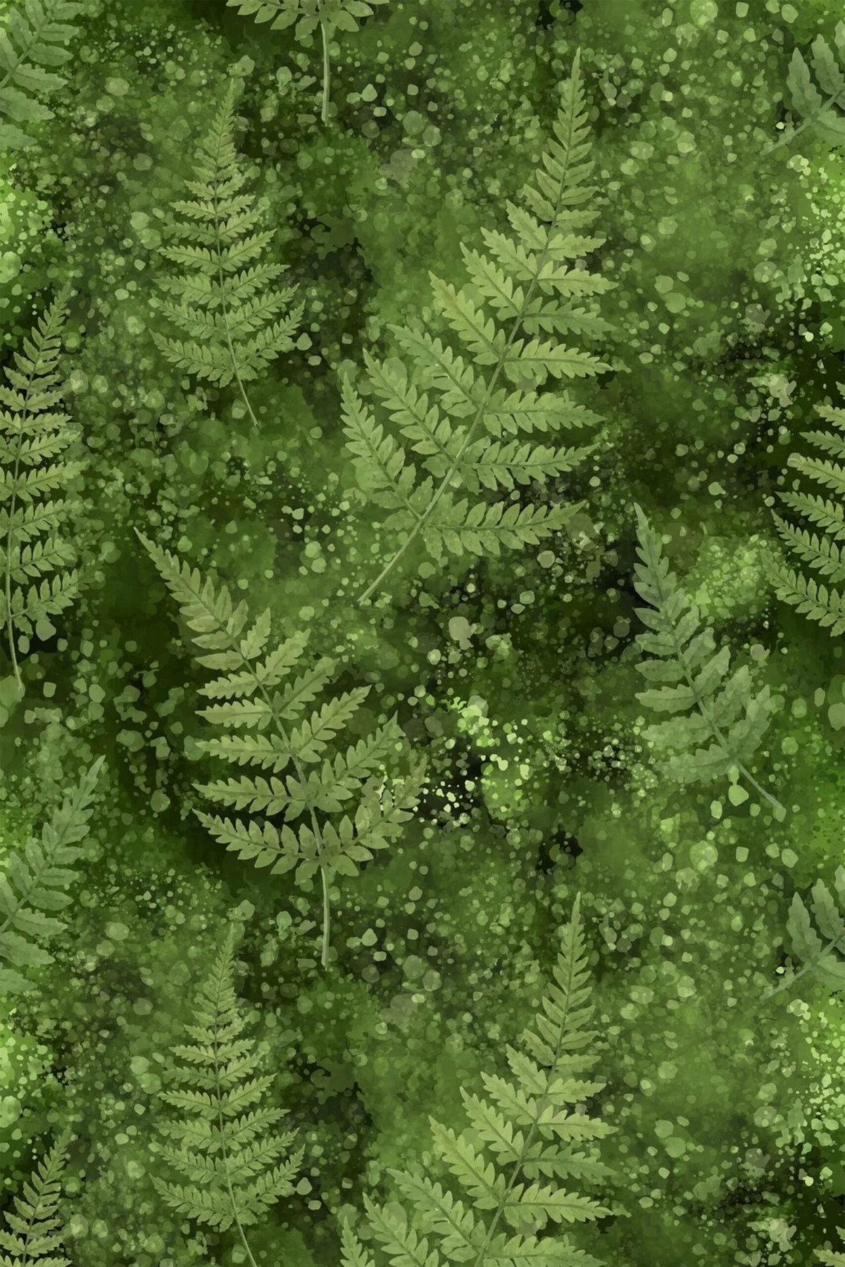 Fougères Vert Mousse, le motif seul