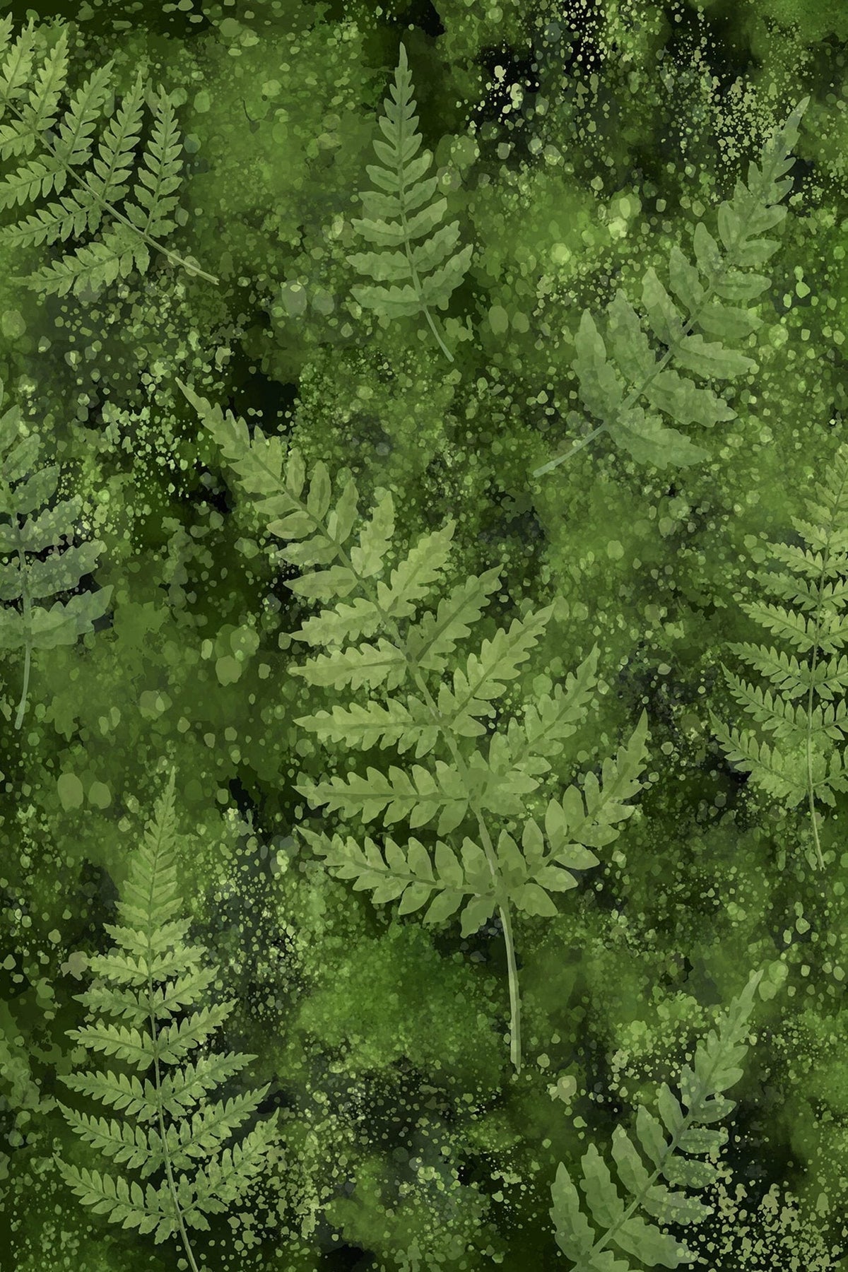 Fougères sur Mousse Verte, le motif seul