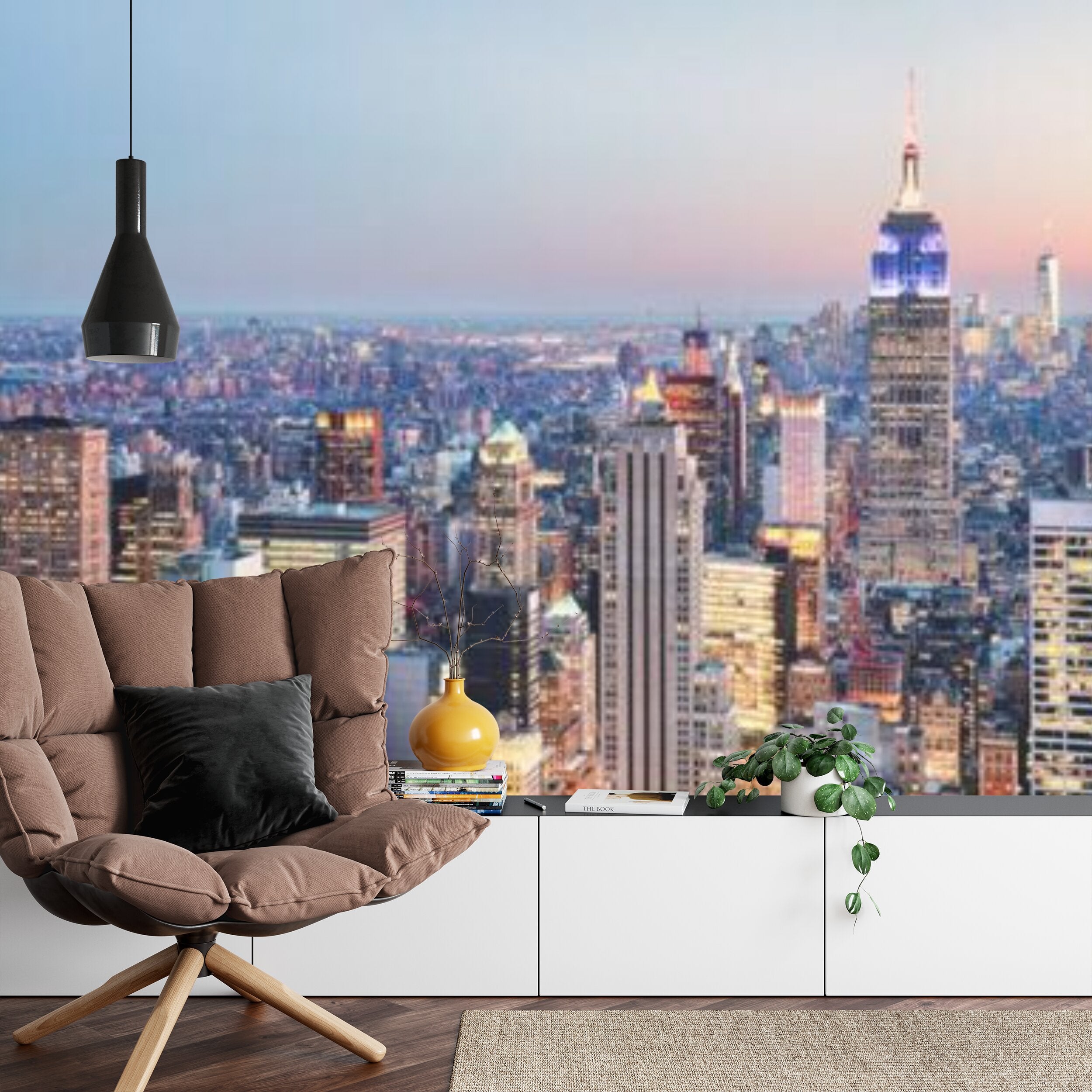 Papier peint panoramique New York au crépuscule — paysage urbain