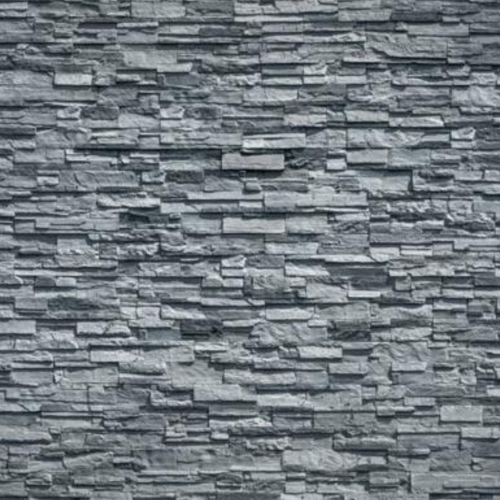 Papier peint panoramique Mur de pierre, parement gris ardoise