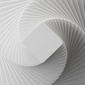 Papier peint panoramique Spirale blanche, relief géométrique en trompe-l'œil