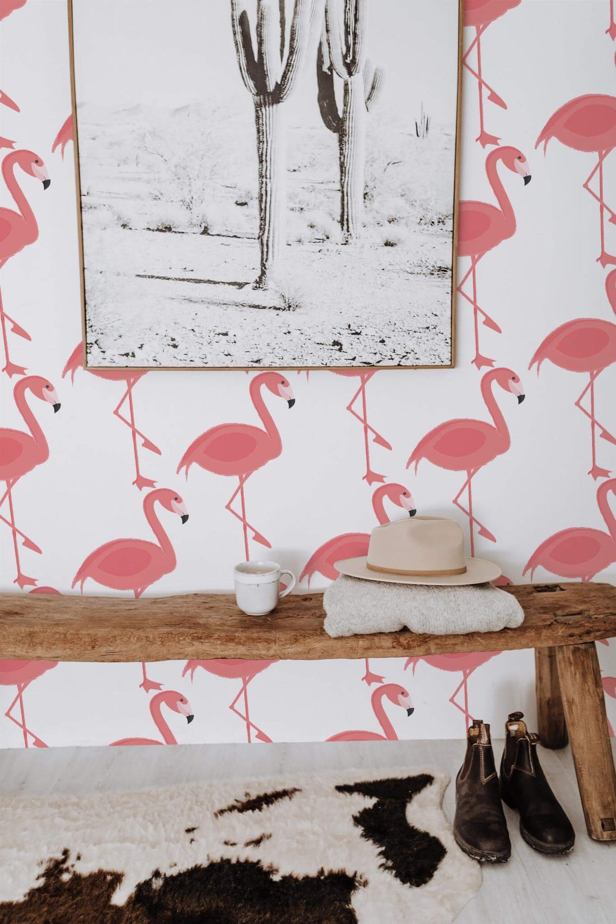 Grands Flamants Rose Corail, en situation