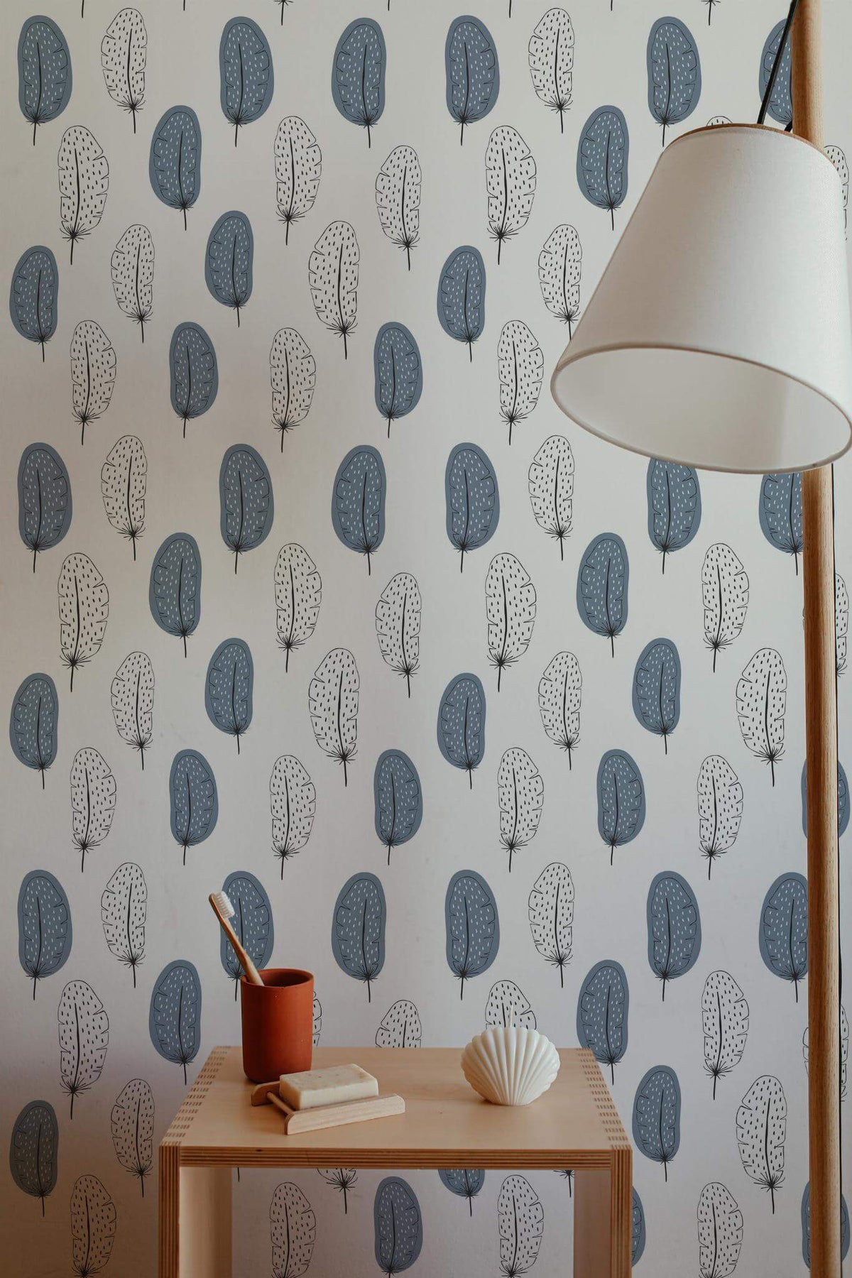 Plumes Scandinaves Bleu Ardoise, en situation